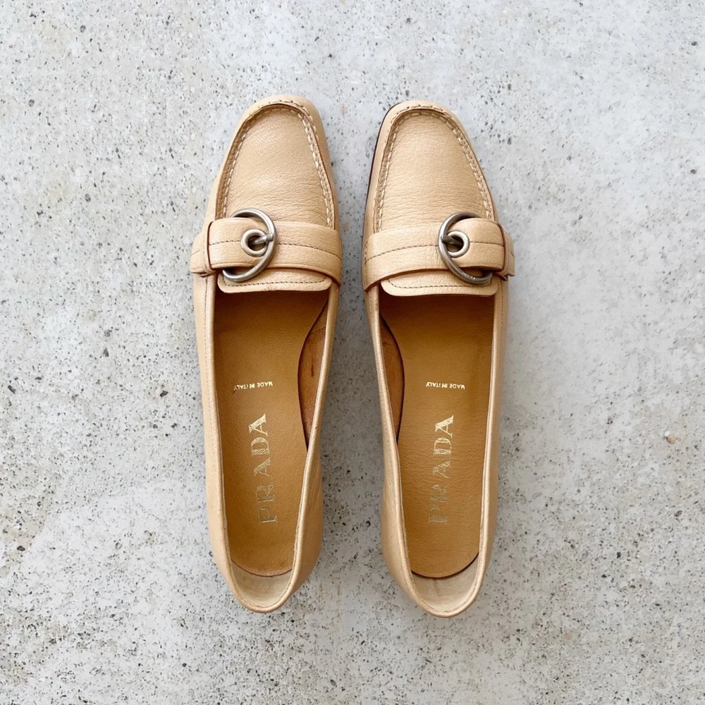 PRADA Women’s Leather Loafers size 37 EU - Picture 8 of 10